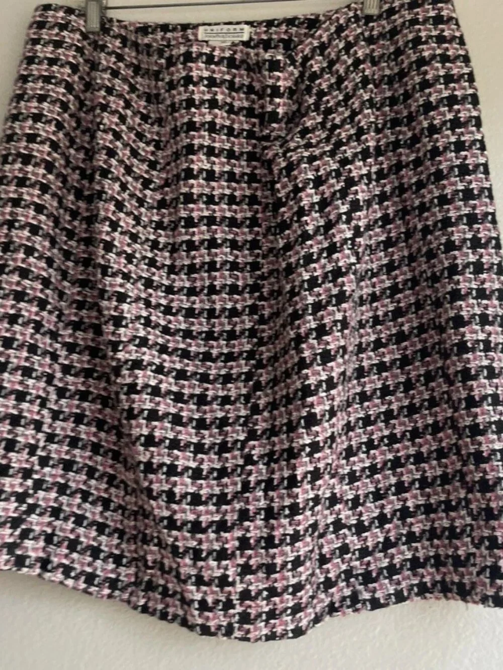Uniform John Paul Richard Acrylic Skirt Womens 10 Pink Paisley Midi Boho Vintage